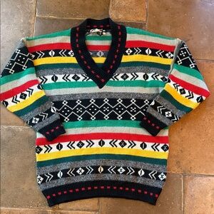 Vintage Contempo Casuals Colorful 80s oversize sweater size Small S